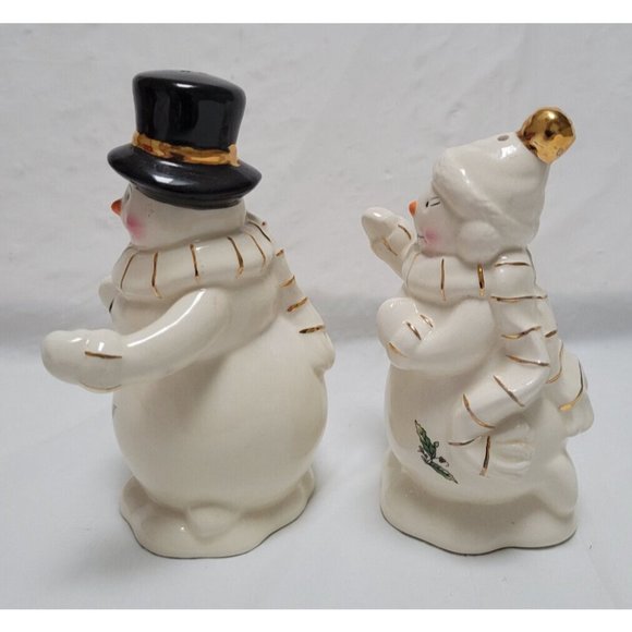 Home for the Holidays 2004 Snowman Couple Salt & Pepper Shaker Set #56005 - Picture 3 of 14